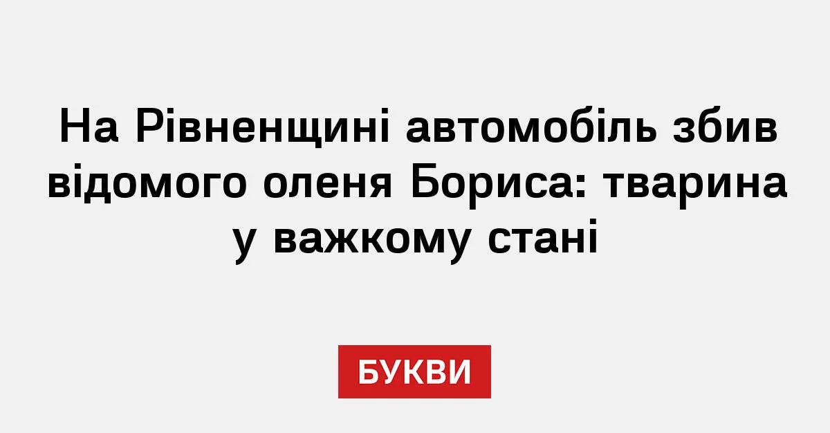 олень борис — UA news